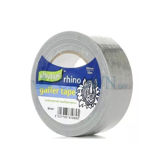 Rhino 50mm Multipurpose Gaffer Tape | Silver, 50mtr