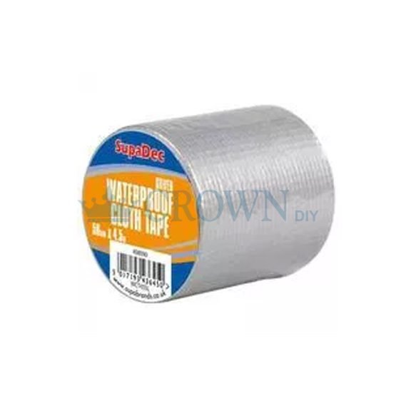 SupaDec 48mm Waterproof Cloth Tape | Silver, 45m