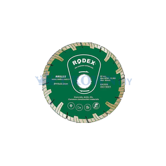 Rodex Diamond Cutting Disc Without Flange 115 x 22.2mm
