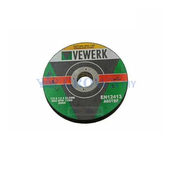 Vewerk 4 1/2" Steel Cutting Discs 115mm x 1.00mm x 22.2mm