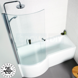 Kartell Adapt P Shaped Shower Bath