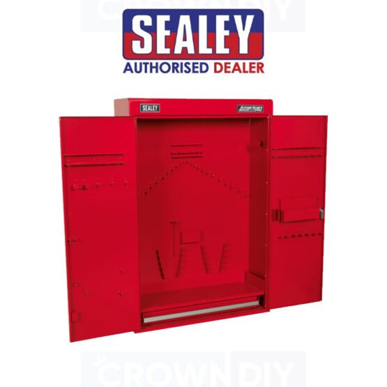 Sealey APW615 Wall Mounted Hang Tools Storage Box Metal Lockable Cabinet Drawer