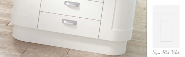 Boston White Super Matt Kitchen Doors